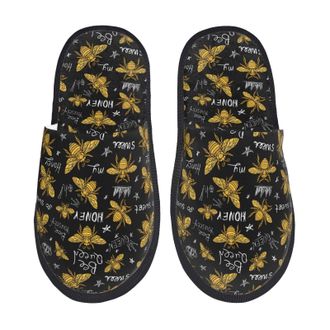 Generic Hohey Bee Golden Women Men Slippers Soft Shoes Breathable House Shoes For Bedroom Winter Outdoor L