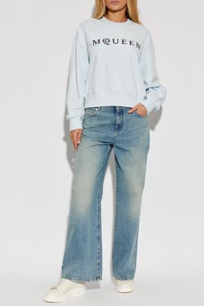 Alexander McQueen Straight-leg Jeans, Womens, Blue