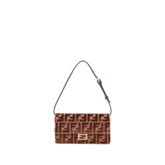 Fendi Dames, Tassen, Bruin, Maat: ONE Size Velours