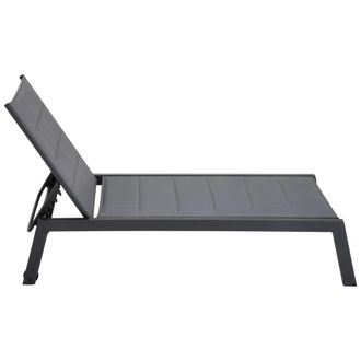 Happy Garden Tumbona en textileno gris y aluminio gris antracita