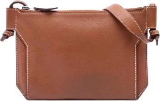 Herm&egrave;s Pre-owned Evercolor Crossbody Bag - Dames - Vintage Schoudertas - Bruin - ONE Size - Leer - Vintage