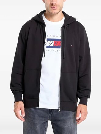 Tommy Hilfiger Essential Terry zip-up cardigan - Nero