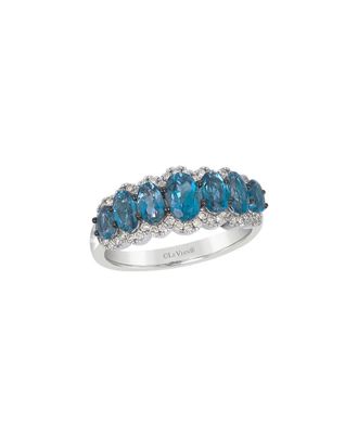 Le Vian Waterfall 14K 1.86 Ct. Tw. Diamond & London Blue Topaz Band Ring