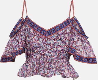 Isabel Marant Garuva floral-print cotton top
