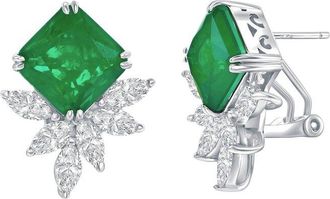 Suzy Levian Suzy Levian Gala Collection Silver Cz Drop Earrings