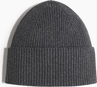 H&M Mütze in Rippstrick - Grau