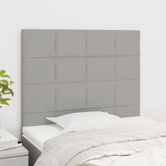 vidaXL Cabeceros 2 Unidades De Tela Gris Claro 80x5x78/88 Cm Vidaxl