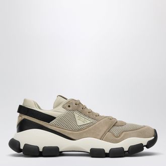 Prada Sneakers in rete e pelle scamosciata color deserto