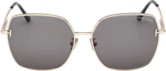 Tom Ford FT1250-K28A Square Full Rim Sunglasses - Rose gold