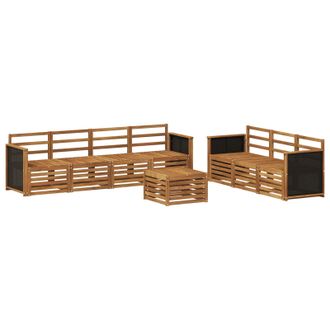 vidaXL Set Divani 8 Pz Legno Di Acacia Massello Vidaxl