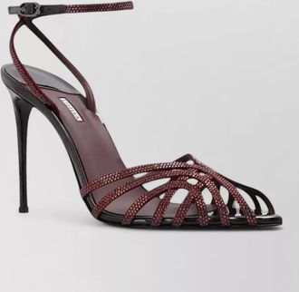 Le Silla leather crystal-embellished sandals
