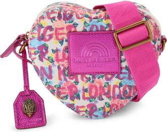 Kurt Geiger Womens Limehouse Heart Camera Bag - Pink Fabric - One Size