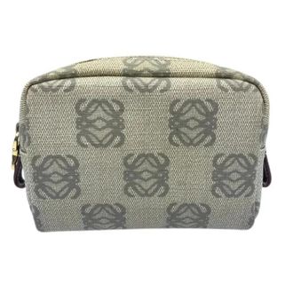 Loewe Pre-owned PVC Anagram Cosmetic Pouch Gray - Dames - Vintage Tassen - Grijs - ONE Size - Vintage