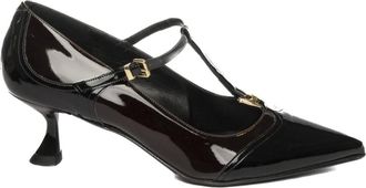Albano Schoenen, Dames, Zwart, 38 EU, Leer, Puntige Lakpumps