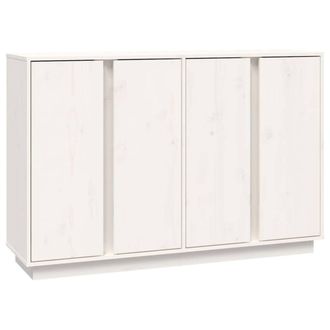 Berkfield Home Sideboard White 120x35x80 cm Solid Wood Pine | Size: 120 x 35 x 80 cm
