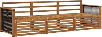 vidaXL Conjunto De Sof&aacute;s De Exterior 3 Uds. Natural Vidaxl