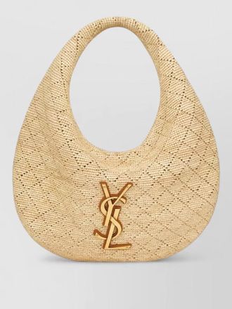 Saint Laurent icare hobo raffia shoulder bag