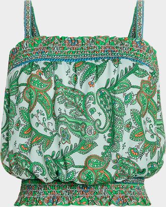 Ramy Brook Miley Paisley Crop Top