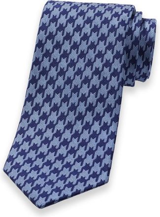 Paul Fredrick Houndstooth Woven Silk Tie