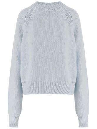 SA SU PHI Light Blue Ribbed Cashmere Sweater