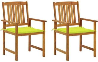 vidaXL Vidaxl - Sillas De Jard&iacute;n Con Cojines 2 Unidades Madera Maciza De Acacia