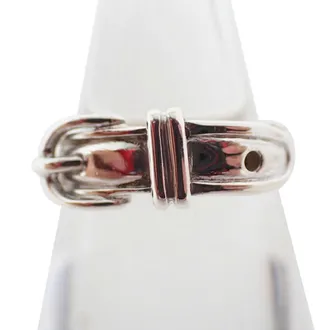 Herm&egrave;s Sterling Silver 925 Band Ring (Pre-Owned)