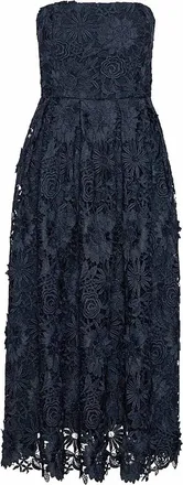 Rotate 3D Lace Midi Dress