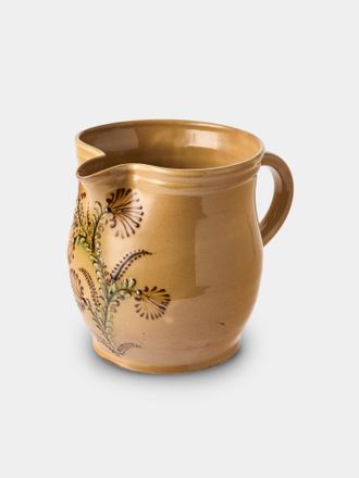 Poterie d'&Eacute;vires Flowers Hand-Painted Ceramic Medium Jug