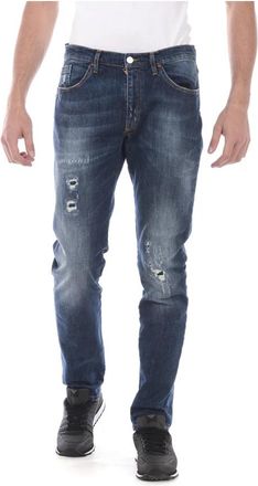 Daniele Alessandrini Slim-fit Jeans - Heren - Slim Fit Jeans - Blauw - W34 - Denim - Jeans