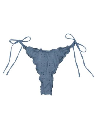 MC2 Saint Barth Blue Embroidered Bikini Bottom Swimwear