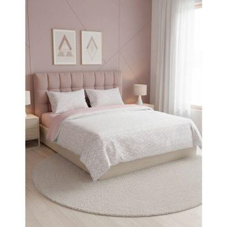 OEM Juego De Cama King Size - 1 Funda N&oacute;rdica 240 X 220 Cm + 2 Fundas De Almohada 60 X 60 Cm - 100% Algod&oacute;n Reforzado - Rosa