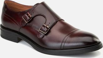 base Mens Taper Mens Monk Shoes - Brown - Size: 10
