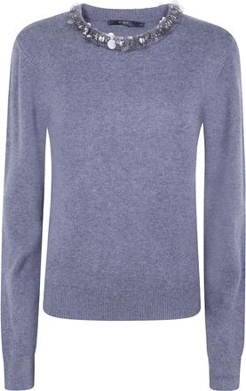 Seventy Sweater Round Neck Round Neck Sweater With Appliques