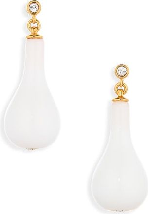 Toteme Stone Drop Earrings in White/gold at Nordstrom