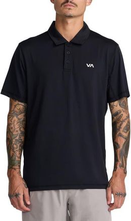 Rvca Sport Vent Polo in Black at Nordstrom, Size Xx-Large