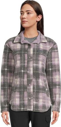 Columbia Benton Springs Shirt Jacket II Womens Coat Shark Omblur : 2XL, Polyester