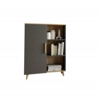 OEM Cassettiera 80 Antracite 6 Ripiani Grande Mobiletto Scaffale 80cm Oslo Stile Scandinavo