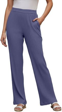 Jessica London Wide Leg Gauze Pant in Deep Dusk at Nordstrom, Size 26