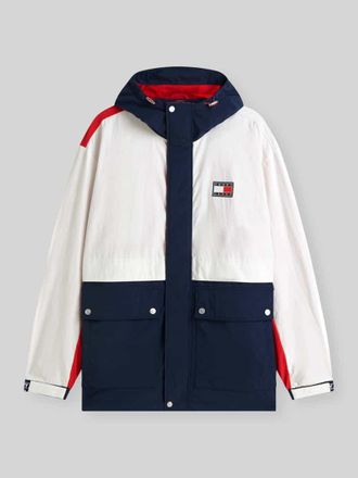Tommy Jeans Regular Fit Jacke aus Nylon mit Logo-Patch in Marine, Gr&ouml;&szlig;e XXL