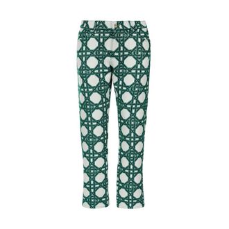 Casablanca Lange Broeken - Dames - Vrijetijds broeken - Groen - L - Wol - Broeken