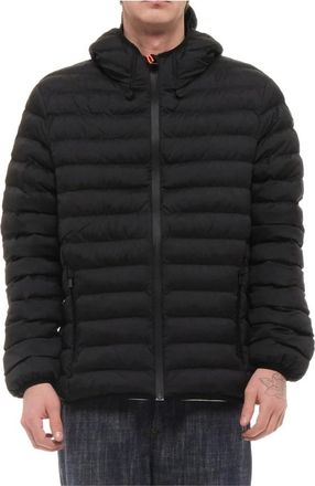 Suns Zwarte Waterdichte Ripstop Reisjas - Heren - Winterjassen - Zwart - S - Polyester - Jassen