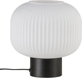 Nordlux L&aacute;mpara de mesa negro con elgante tulipa de cristal opal