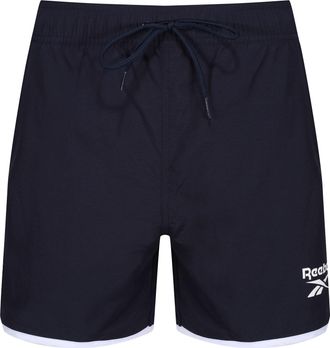 Reebok Badeshorts REEBOK Lloyd, Herren, Gr. M, N-Gr, blau (navy), Polyamid, unifarben, Badehosen Badeshorts, mit Kordelzug und elastischem Bund, mit Logo, mi