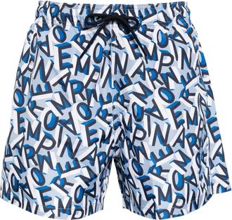Emporio Armani Costume da bagno con stampa grafica - Blu