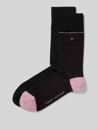 Tommy Hilfiger Socken aus Baumwoll-Mix im 2er-Pack in Bordeaux, Größe 39-42
