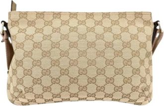 Gucci Pre-owned Vintage Schoudertas - Dames - Vintage Schoudertas - Beige - ONE Size - Vintage