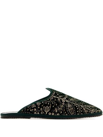 Capulette Mules con ricamo - Nero