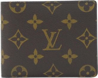 Louis Vuitton Monogram Marron Coated Canvas Wallet (Bi-Fold) (Pre-Owned)