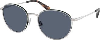 Polo Ralph Lauren PH3163 908887 Mens Sunglasses Silver Size 53