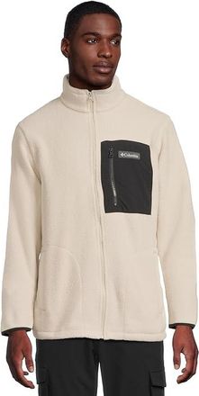 Columbia Jasper Ridge Pebbled Full Zip Fleece Mens Jacket Dark Stone/Black : 2XL, Polyester